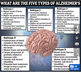Scientists identify 5 different types of Alzheimer's